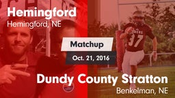 Matchup: Hemingford High vs. Dundy County Stratton  2016