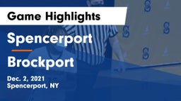 Spencerport  vs Brockport  Game Highlights - Dec. 2, 2021