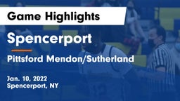 Spencerport  vs Pittsford Mendon/Sutherland Game Highlights - Jan. 10, 2022