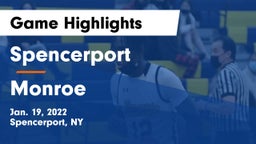 Spencerport  vs Monroe Game Highlights - Jan. 19, 2022