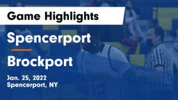 Spencerport  vs Brockport  Game Highlights - Jan. 25, 2022
