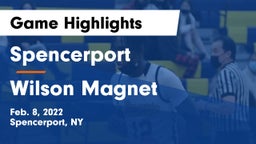 Spencerport  vs Wilson Magnet Game Highlights - Feb. 8, 2022