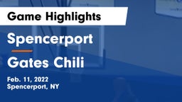 Spencerport  vs Gates Chili  Game Highlights - Feb. 11, 2022