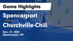 Spencerport  vs Churchville-Chili  Game Highlights - Dec. 27, 2022
