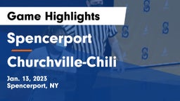 Spencerport  vs Churchville-Chili  Game Highlights - Jan. 13, 2023