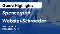 Spencerport  vs Webster-Schroeder  Game Highlights - Jan. 20, 2023