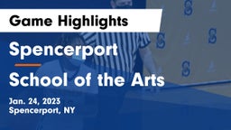 Spencerport  vs School of the Arts  Game Highlights - Jan. 24, 2023