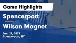 Spencerport  vs Wilson Magnet  Game Highlights - Jan. 27, 2023