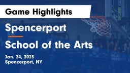 Spencerport  vs School of the Arts  Game Highlights - Jan. 24, 2023
