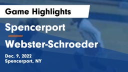 Spencerport  vs Webster-Schroeder  Game Highlights - Dec. 9, 2022