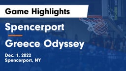 Spencerport  vs Greece Odyssey  Game Highlights - Dec. 1, 2022