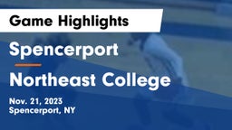 Spencerport  vs Northeast College  Game Highlights - Nov. 21, 2023
