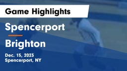 Spencerport  vs Brighton  Game Highlights - Dec. 15, 2023