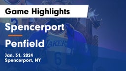 Spencerport  vs Penfield  Game Highlights - Jan. 31, 2024