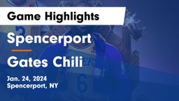 Spencerport  vs Gates Chili  Game Highlights - Jan. 24, 2024