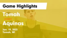 Tomah  vs Aquinas  Game Highlights - Jan. 19, 2023