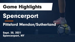 Spencerport  vs Pittsford Mendon/Sutherland Game Highlights - Sept. 20, 2021