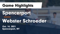 Spencerport  vs Webster Schroeder  Game Highlights - Oct. 14, 2021
