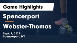 Spencerport  vs Webster-Thomas  Game Highlights - Sept. 7, 2022