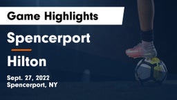 Spencerport  vs Hilton  Game Highlights - Sept. 27, 2022