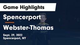 Spencerport  vs Webster-Thomas  Game Highlights - Sept. 29, 2022