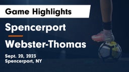 Spencerport  vs Webster-Thomas  Game Highlights - Sept. 20, 2023