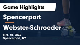 Spencerport  vs Webster-Schroeder  Game Highlights - Oct. 10, 2023