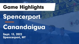 Spencerport  vs Canandaigua Game Highlights - Sept. 13, 2022