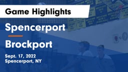 Spencerport  vs Brockport Game Highlights - Sept. 17, 2022