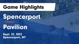 Spencerport  vs Pavilion Game Highlights - Sept. 22, 2022