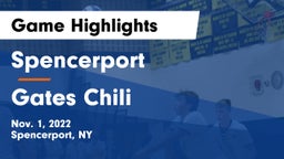 Spencerport  vs Gates Chili  Game Highlights - Nov. 1, 2022