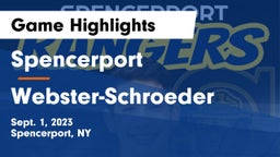 Spencerport  vs Webster-Schroeder  Game Highlights - Sept. 1, 2023