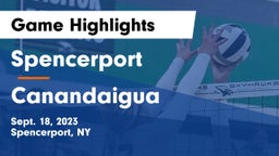 Spencerport  vs Canandaigua Game Highlights - Sept. 18, 2023