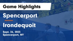 Spencerport  vs  Irondequoit  Game Highlights - Sept. 26, 2023