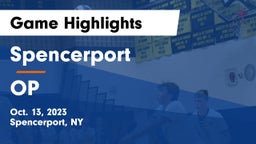 Spencerport  vs OP Game Highlights - Oct. 13, 2023