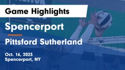 Spencerport  vs Pittsford Sutherland  Game Highlights - Oct. 16, 2023