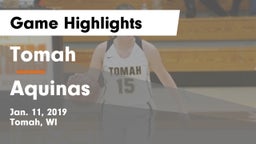 Tomah  vs Aquinas  Game Highlights - Jan. 11, 2019