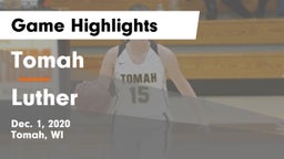 Tomah  vs Luther  Game Highlights - Dec. 1, 2020