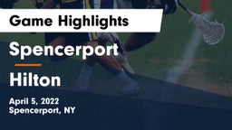 Spencerport  vs Hilton  Game Highlights - April 5, 2022