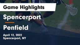 Spencerport  vs Penfield  Game Highlights - April 12, 2022