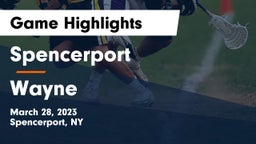 Spencerport  vs Wayne  Game Highlights - March 28, 2023