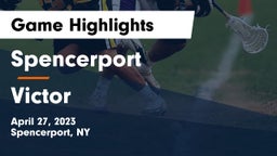 Spencerport  vs Victor  Game Highlights - April 27, 2023