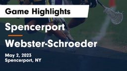Spencerport  vs Webster-Schroeder  Game Highlights - May 2, 2023