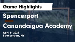 Spencerport  vs Canandaigua Academy  Game Highlights - April 9, 2024