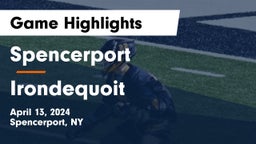 Spencerport  vs  Irondequoit  Game Highlights - April 13, 2024