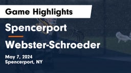 Spencerport  vs Webster-Schroeder  Game Highlights - May 7, 2024