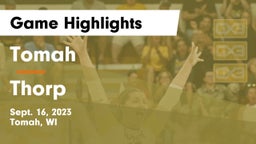 Tomah  vs Thorp  Game Highlights - Sept. 16, 2023