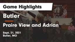 Butler  vs Praire View and Adrian  Game Highlights - Sept. 21, 2021
