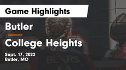Butler  vs College Heights Game Highlights - Sept. 17, 2022