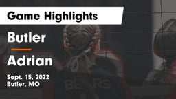 Butler  vs Adrian  Game Highlights - Sept. 15, 2022